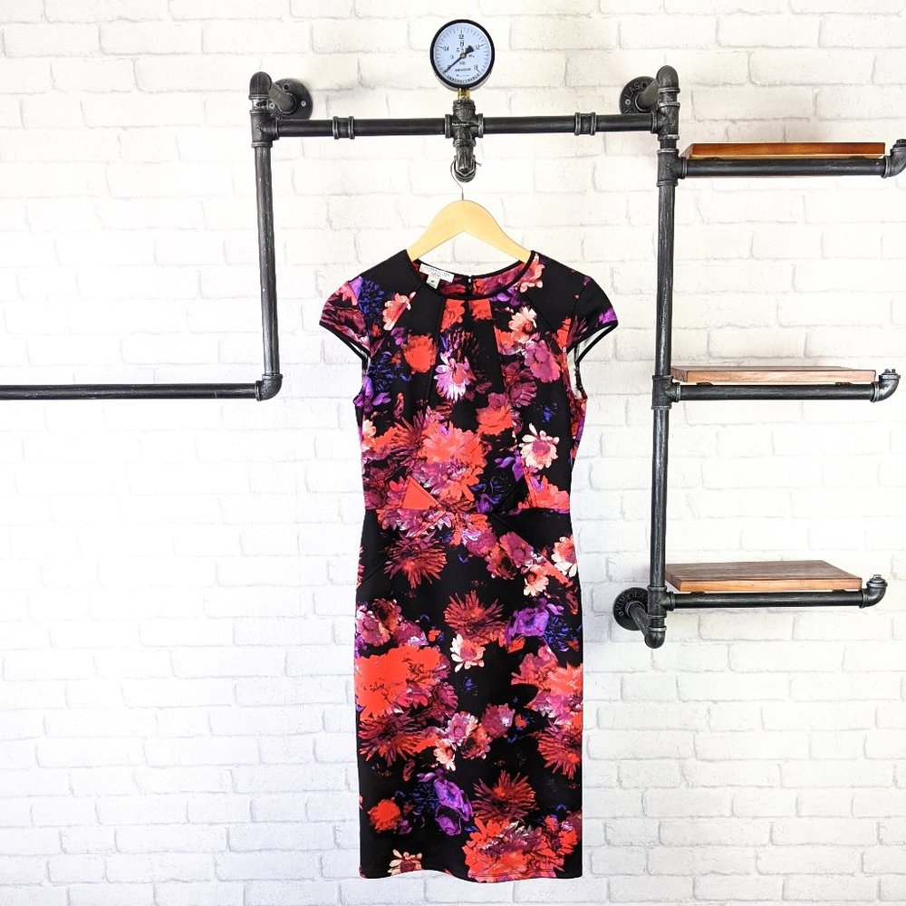 London Style Collection Floral Pencil Dress | Pink